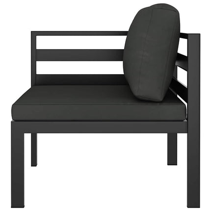 Sectional Corner Sofa 1 pc with Cushions Aluminum Anthracite