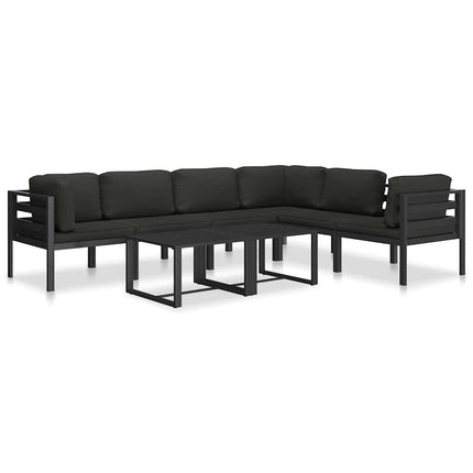 Sectional Corner Sofa 1 pc with Cushions Aluminum Anthracite