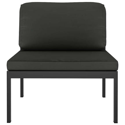 Sectional Middle Sofa with Cushions Aluminum Anthracite