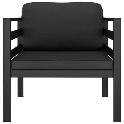Single Sofa with Cushions Aluminum Anthracite