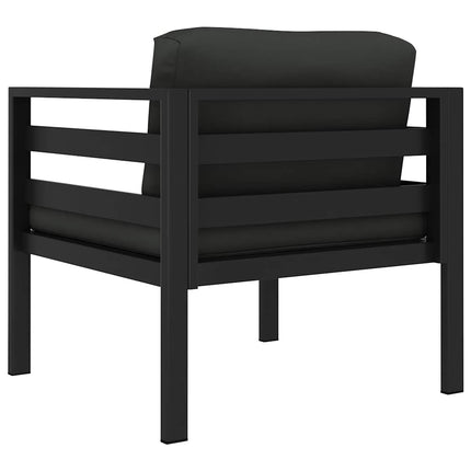 Single Sofa with Cushions Aluminum Anthracite