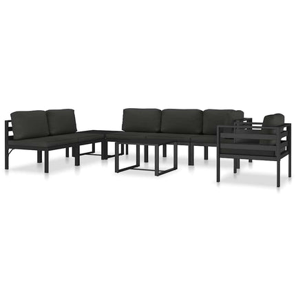 Single Sofa with Cushions Aluminum Anthracite