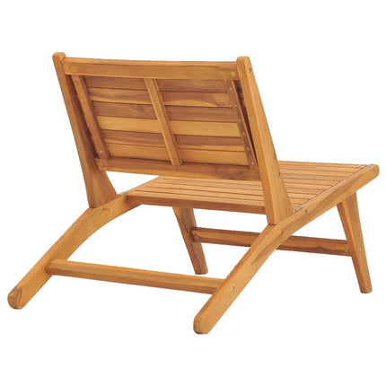 Patio Chair with Footrest Solid Teak Wood