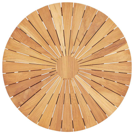 Folding Patio Table Ø 23.6" Solid Teak Wood