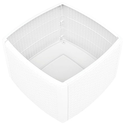 Side Table White 21.3"x21.3"x14.4" Plastic