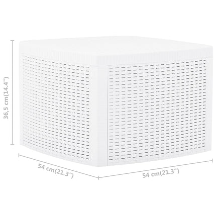 Side Table White 21.3"x21.3"x14.4" Plastic