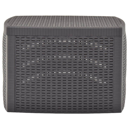 Side Table Mocha 21.3"x21.3"x14.4" Plastic