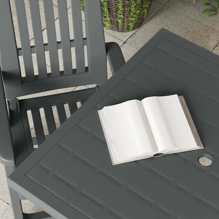 Patio Table Anthracite 31.5"x29.5"x28.3" Plastic