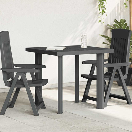 Patio Table Anthracite 31.5"x29.5"x28.3" Plastic