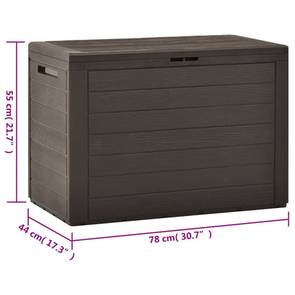 Patio Storage Box Brown 30.7"x17.3"x21.7