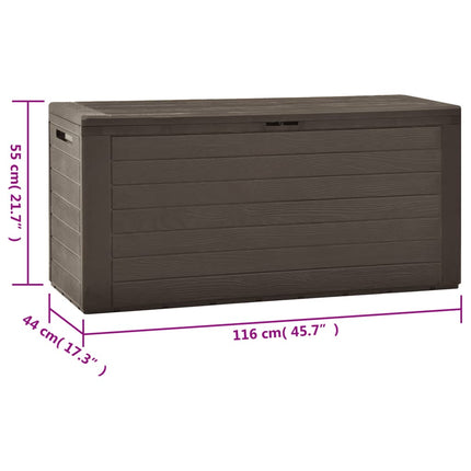 Patio Storage Box Brown 45.7"x17.3"x21.7