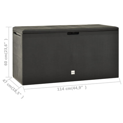 Patio Storage Box Anthracite 44.9"x18.5"x23.6