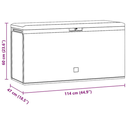 Patio Storage Box Brown 44.9"x18.5"x23.6