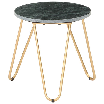 Coffee Table Green 15.7"x15.7"x15.7" Real Stone with Marble Texture