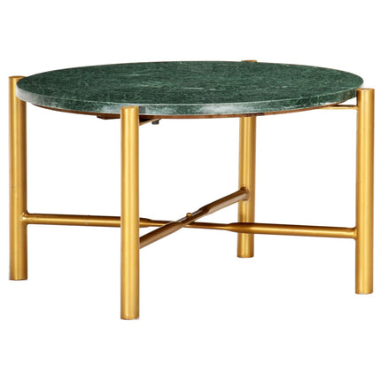 Coffee Table Green 23.6"x23.6"x13.8" Real Stone with Marble Texture