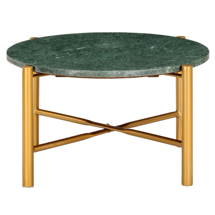 Coffee Table Green 23.6"x23.6"x13.8" Real Stone with Marble Texture