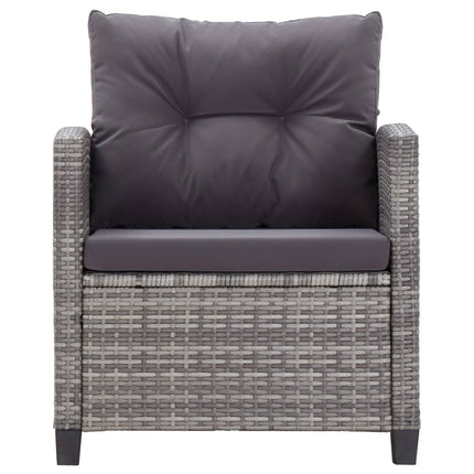 6 Piece Patio Sofa Set with Cushions Poly Rattan Dark Gray