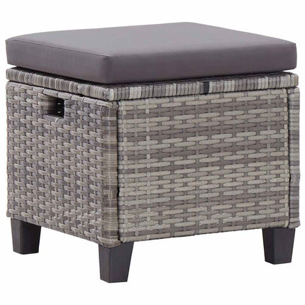 6 Piece Patio Sofa Set with Cushions Poly Rattan Dark Gray