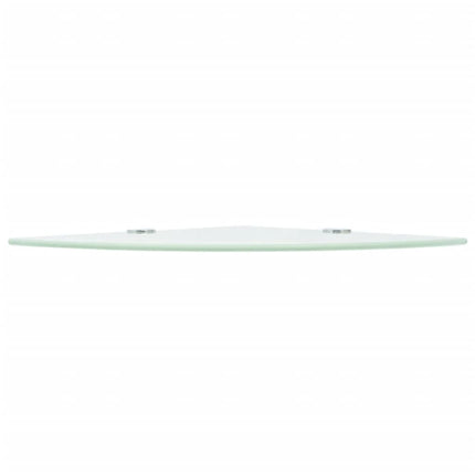 Corner Shelves 2 pcs with Chrome Supports Glass White 13.8"x13.8