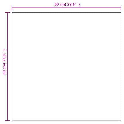 Wall Mirrors 2 pcs 23.6"x23.6" Square Glass