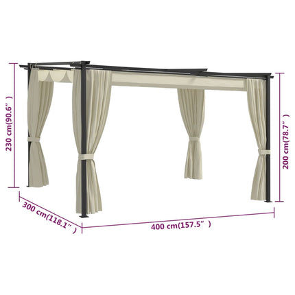 Gazebo 13.1'x9.8'Cream