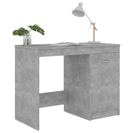 Desk Concrete Gray 39.4"x19.7"x29.9" Engineered Wood