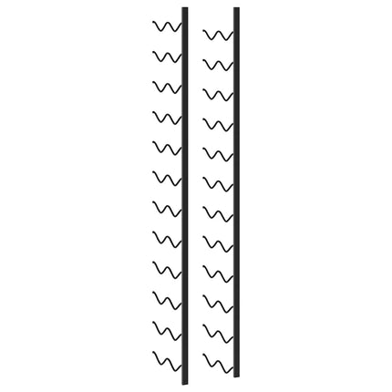 Wall-mounted Wine Rack for 24 Bottles Black Iron