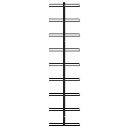Wall-mounted Wine Racks for 18 Bottles 2 pcs Black Iron