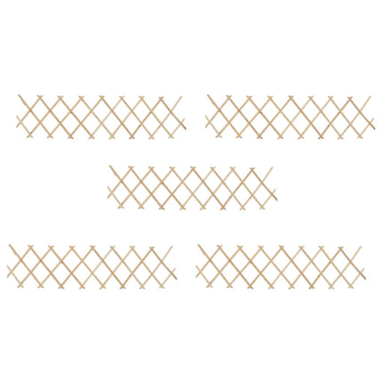 Trellis Fences 5 pcs Firwood 70.9"x11.8