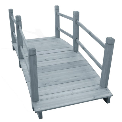 Garden Bridge Gray 55.1"x23.6"x22" Solid Firwood