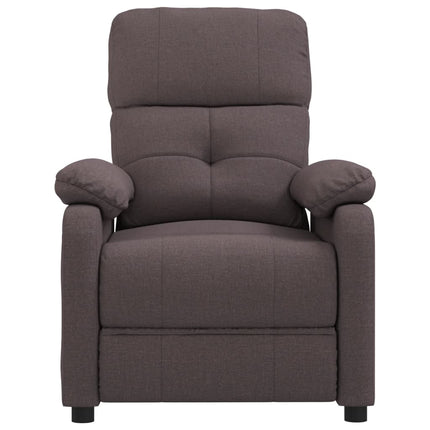 Massage Recliner Dark Brown Fabric