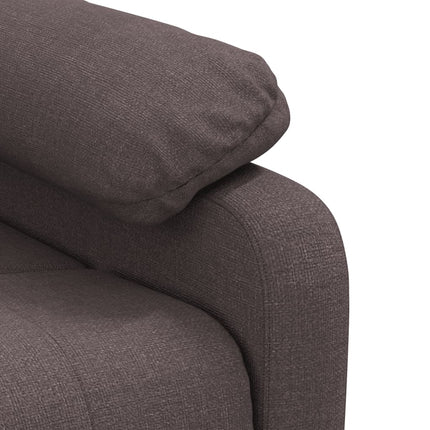 Massage Recliner Dark Brown Fabric