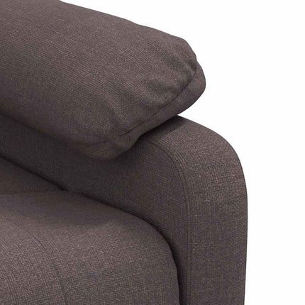 Massage Recliner Dark Brown Fabric