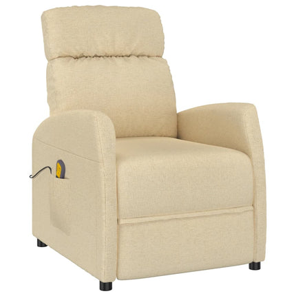 Massage Recliner Cream Fabric