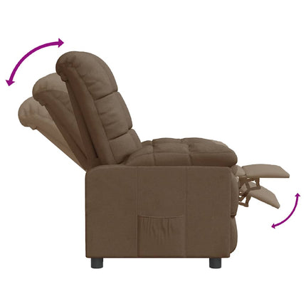 Recliner Brown Fabric