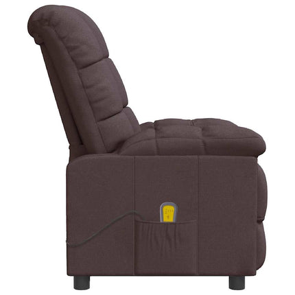 Massage Recliner Dark Brown Fabric