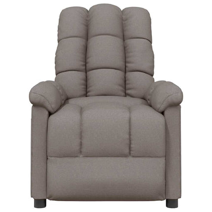 Massage Recliner Taupe Fabric
