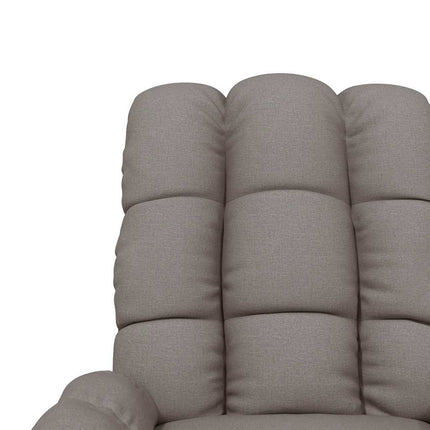 Massage Recliner Taupe Fabric