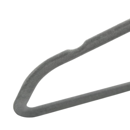 100 pcs Clothes Hanger Set Anti-slip Gray Velvet