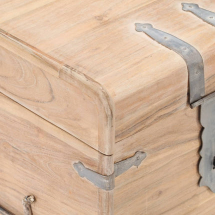 Chest 15.7"x15.7"x15.7" Solid Acacia Wood