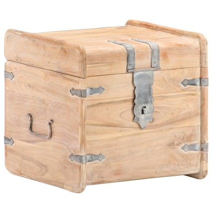 Chest 15.7"x15.7"x15.7" Solid Acacia Wood