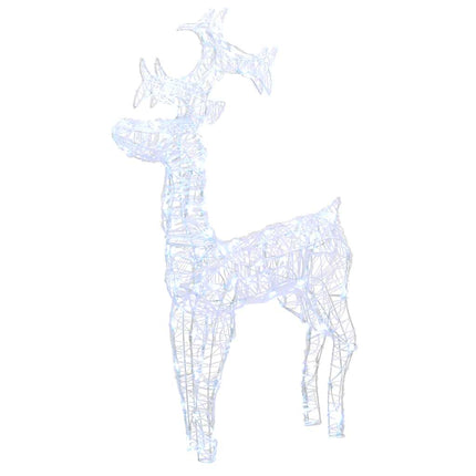 Reindeer Christmas Decoration 90 LEDs 23.6"x6.3"x39.4" Acrylic