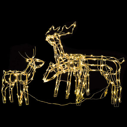 3 Piece Christmas Light Display Reindeers 229 LEDs