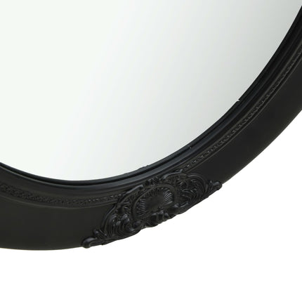 Wall Mirror Baroque Style 19.7"x23.6" Black