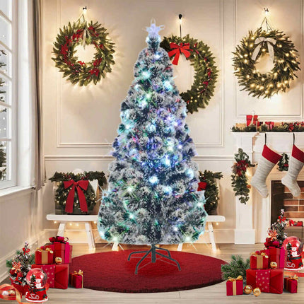 Pre-lit Christmas Tree with Stand 6 ft 220 Branches