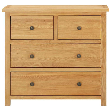 Chest of Drawers 31.5"x13.8"x29.5" Solid Oak Wood
