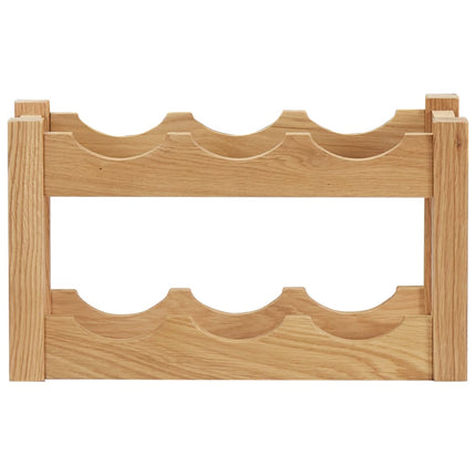 Wine Rack for 6 Bottles 14.6"x8.3"x8.3" Solid Oak Wood