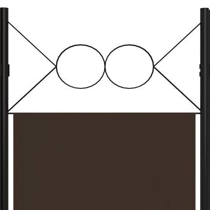 5-Panel Room Divider Brown 78.7"x70.9