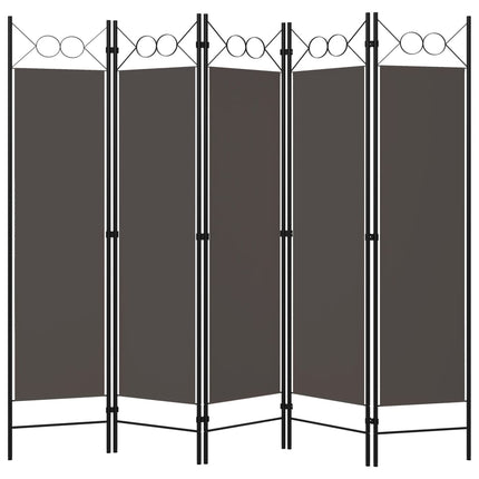 5-Panel Room Divider Anthracite 78.7"x70.9