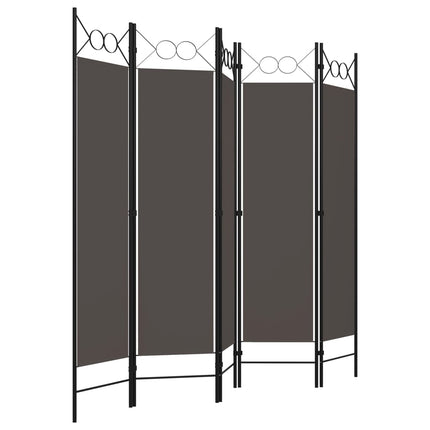 5-Panel Room Divider Anthracite 78.7"x70.9